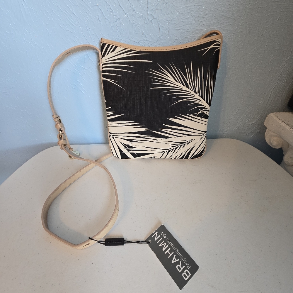 💥NWT Brahmin crossbody palm print bag